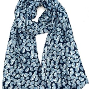 FOULARD GINKGO BLEU