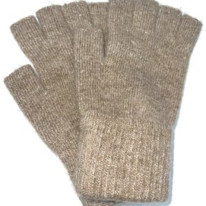MITAINE REF : ST 3019  CAMEL LUREX ET LAINE D’ANGORA  ENFANT/ADULTE 10€